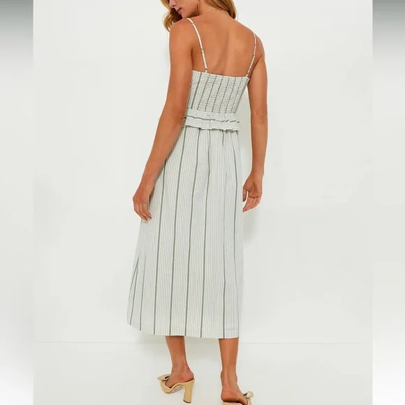 Tuckernuck Mint and White Striped Midi Dress - Picture 4 of 10
